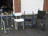 Walker, Cane, Bath Seat, Rolling Walker, Wheel Chair