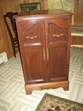Antique Phonograph Album Storage Cabinet