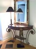 Entrance Table, Mirror & Lamp