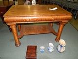 oak library table