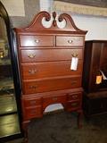 cherry highboy chest on chest