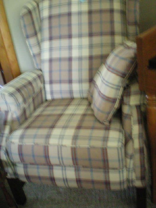 2 recliners, couch, side tables