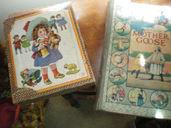 German Wooden Puzzle, 1922 Mother Goose book