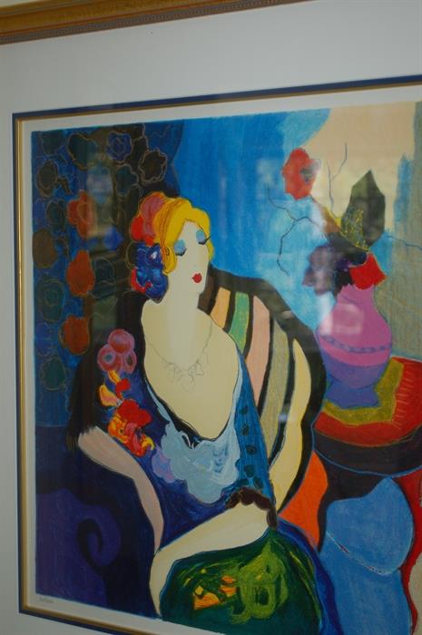 Tarkay serigraph, "Veronica", Suite "Summer Time", 1 of 4, 325 of 350