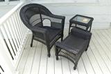 3 piece wicker set