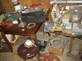WOOD TABLE AND TOOLS