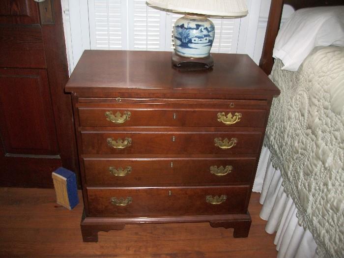 One of the Suters Nightstand, Bachelor Chest, all cherry