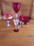 Amazing collection of Cranberry glass