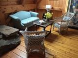 Collection of wicker and traditional upholstery