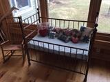 Antique wood crib