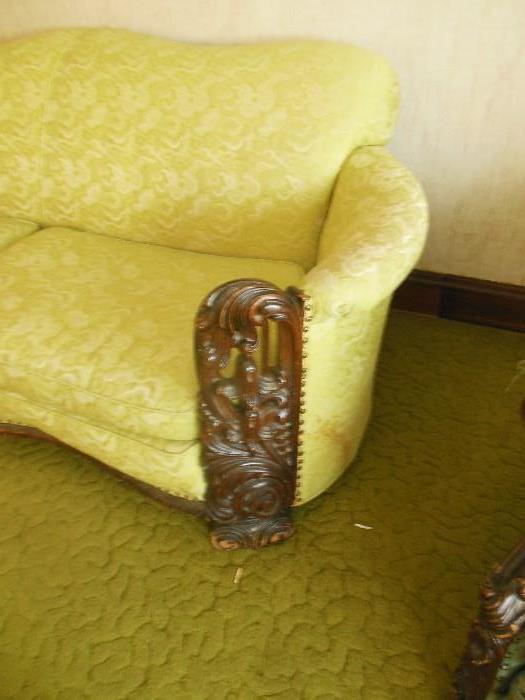 Beautiful hand carved sofa
