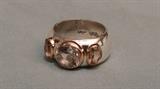 sterling and 18k gold topaz ring