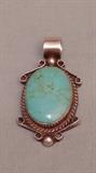 sterling turquoise pendant 
