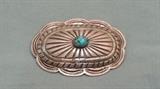 sterling turquoise brooch