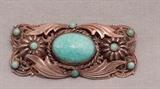 sterling turquoise brooch