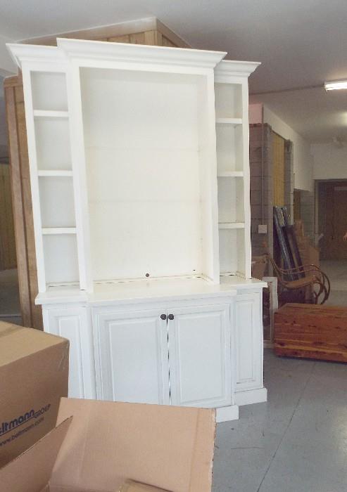 HUGE GREAT WHITE WALL UNITS (2) FORGET BUILTIN THIS WILL GIVE THE LOOK AT A FRACTION OF THE COST