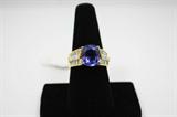 1.2 TCW Diamonds 6.0 Carat Tanzanite in 18K Yellow Gold