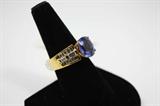 1.2 TCW Diamonds 6.0 Carat Tanzanite in 18K Yellow Gold