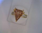 gold over sterling CZ ring