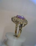 gold over sterling CZ ring