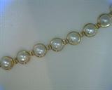 cultured pearl bracelet in 10k yellow gold
