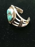 native American cuff 1  3/4 " wide  silver