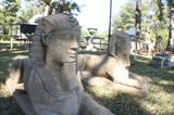 Pair of concrete Sphinxes.