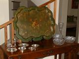 Wonderful painted 19th Century tole tray, perfect size for a coffee table.