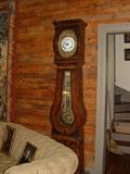 Country French Faux Grained Tall Case Clock, early 19th Century.