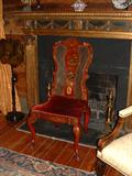English Queen Anne Chinoiseried Side Chair, 19th Century.