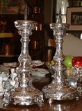 Outstanding large Silver Candle sticks (prickets), early 19th Century with nice marks.