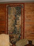 Wool Tapestry hand woven, 48 inches wide by 110 inches long. Very vivid colors, late 20th Century.