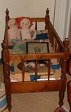 Walnut Victorian Crib, 19th Century.