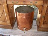 Very large copper vat with brass spigot, 19th Century.
