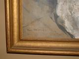 Signature of painting above. This is believed to be her largest portrait.