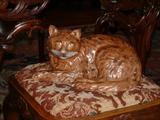 Meissen porcelain figure of a cat.