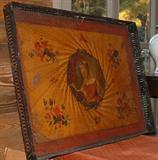 Hand painted 19th Century Tole Tray with galley border.