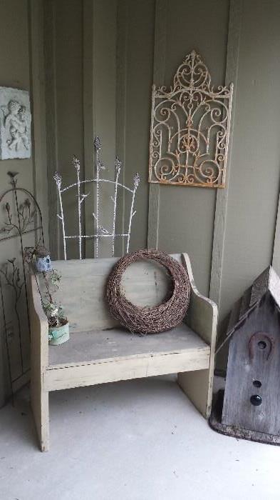 Nice selection of outdoor décor and yard art