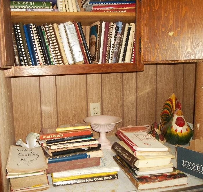 Good cooks ALWAYS have many, many cookbooks!  Mrs. McC was no exception  -  shelves and shelves full reasonably priced!