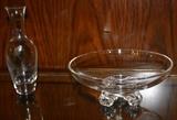 Signed Steuben Crystal Art Glass footed Bowl