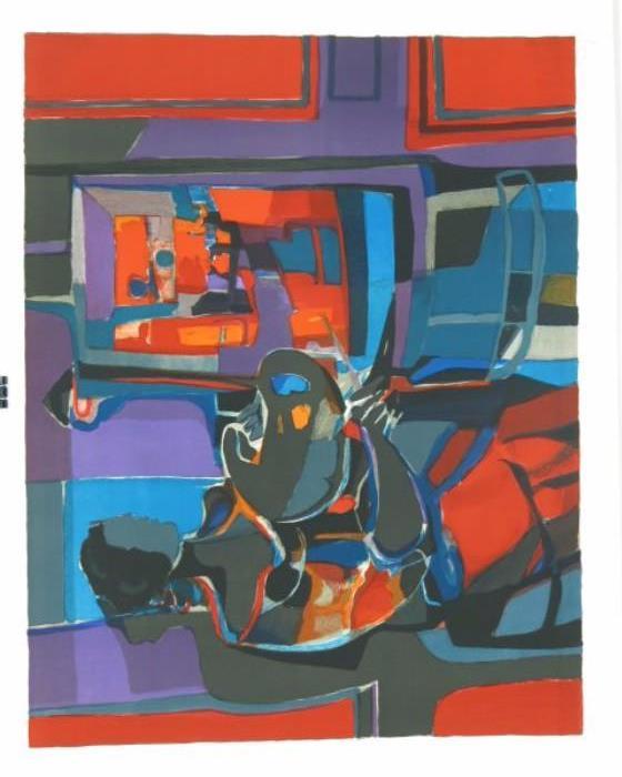 Lot #2 Marcel Mouly, Abstract Figure of Artist