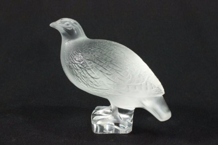 Lot #103 Lalique, France Crystal Bird