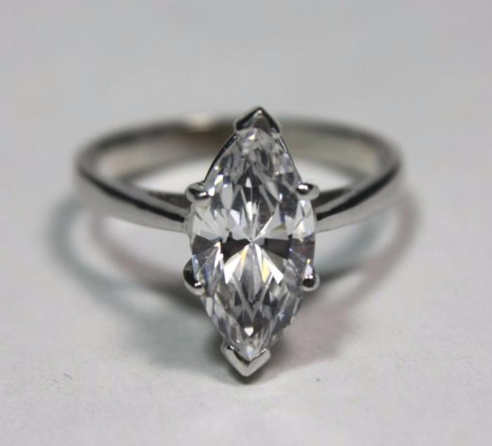 Lot #1160 14k ring with cubic zirconia