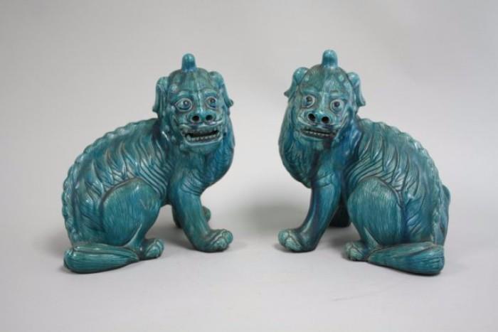 Lot #1606 Chinese Foo dogs