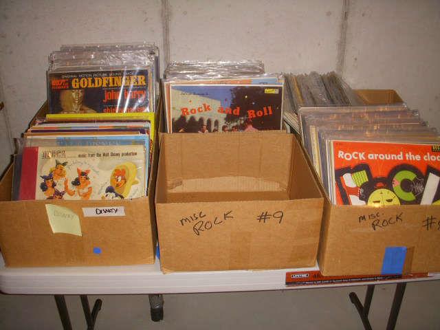 Box lots of records to be sold for the highest bid received by 4 pm on Thursday on each, individual boxed lot