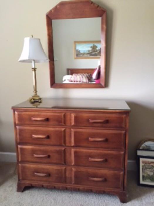 Maple Dresser and mirror by Colonial Craft
