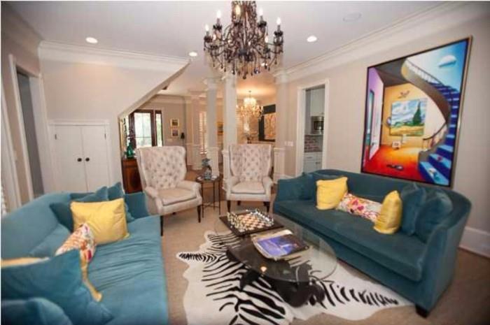 What a Living Room! Couches, Chairs, Rugs, Coffee Table and Art- All for sale! 