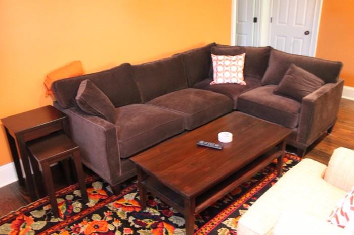 Couch, Coffee Table, and Side Tables
