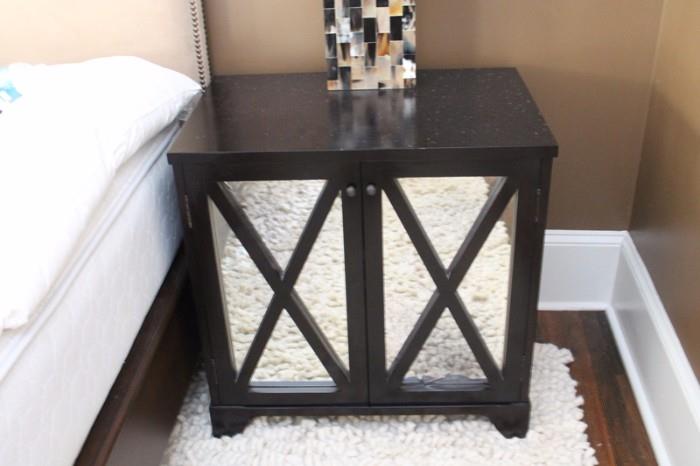 Mirror Front Side Tables