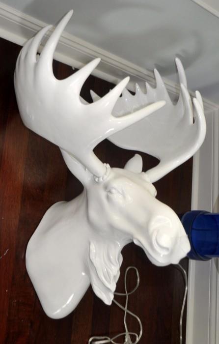Large Ceramic Moose Head as seen on Design Star with Vern Yip and Genevieve Gorder.